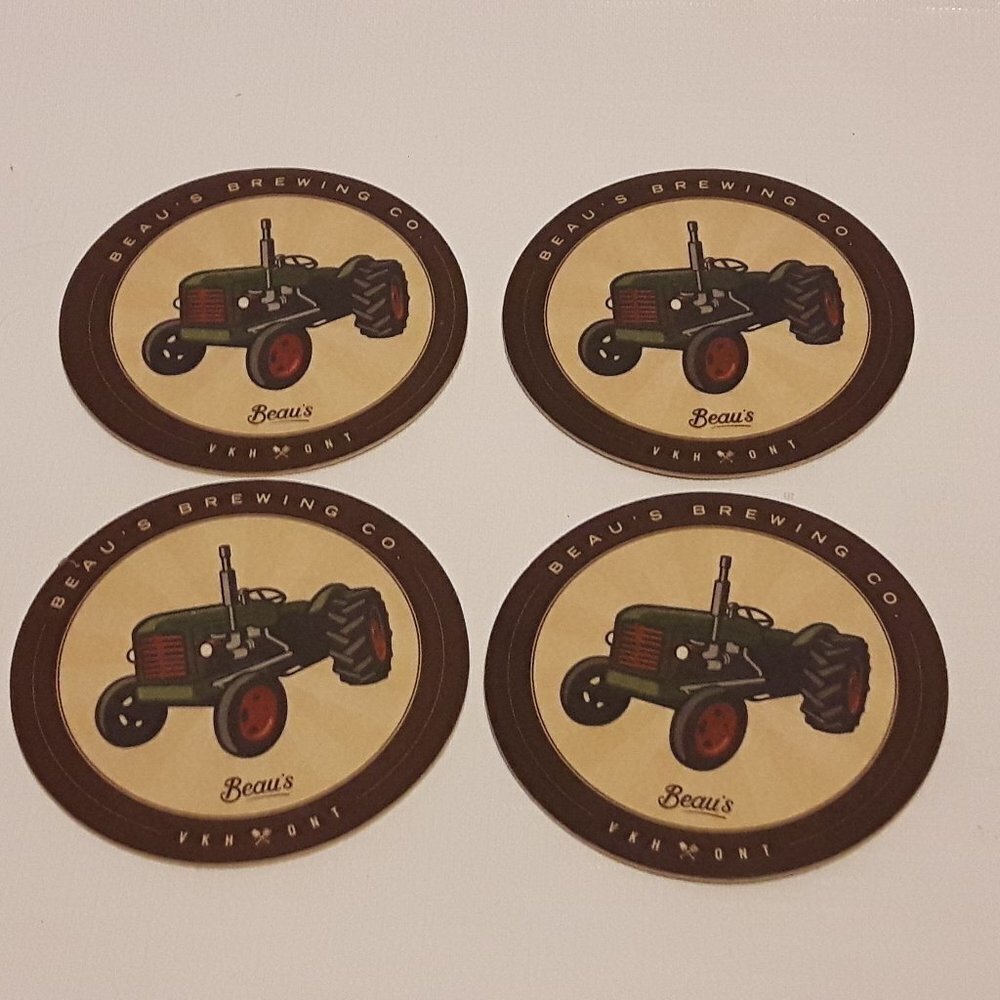 Beau's Brewing Company Coaster Lot Bar Mat Tractor